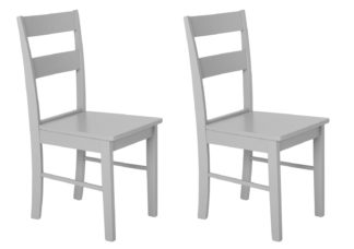 An Image of Habitat Chicago Pair of Dining Chairs - Grey