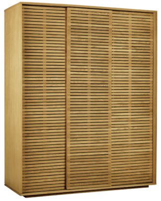 An Image of Habitat Max 3 Door Oak Wardrobe