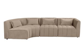 An Image of Essen Left Hand Curved Corner Sofa – Taupe