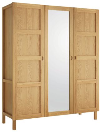 An Image of Habitat Radius 3 Door Oak Wardrobe