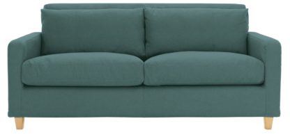 An Image of Habitat Chester 2 Seater Fabric Sofa - Teal