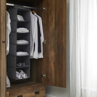 An Image of Hanging Grey Shoe Organiser Grey