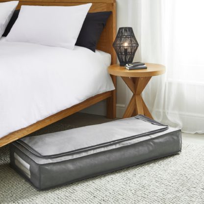 An Image of Underbed Grey Storage Bag Grey