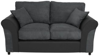 An Image of Argos Home Harry 2 Seater Fabric Sofa - Charcoal