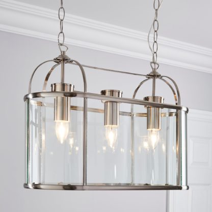 An Image of Hurricane 3 Light Diner Fitting Silver