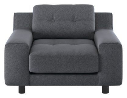 An Image of Habitat Hendricks Teal Fabric Armchair