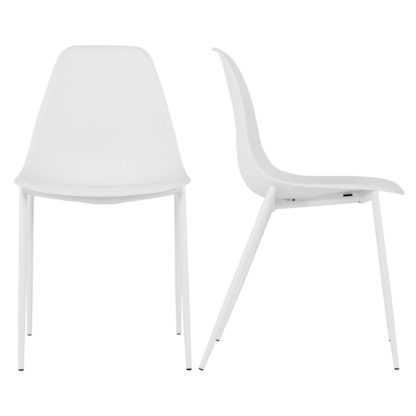 An Image of Lindon Set of 2 Dining Chairs White