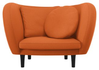 An Image of Habitat Arya Orange Fabric Armchair