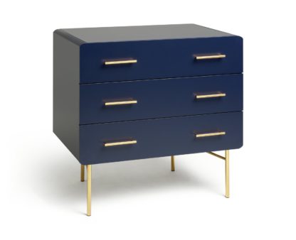 An Image of Habitat Wilderness 3 Drawer Chest - Blue