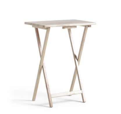 An Image of Habitat Single Folding Tray Table - Natural