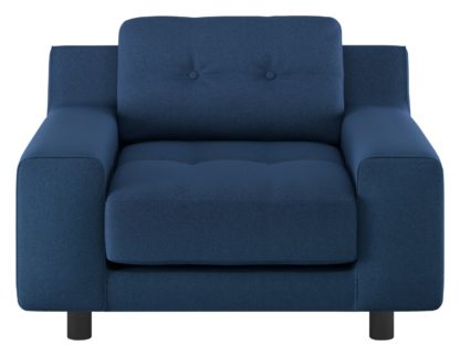 An Image of Habitat Hendricks Teal Fabric Armchair