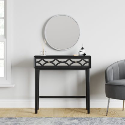 An Image of Delphi Black Dressing Table Black