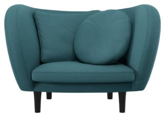 An Image of Habitat Arya Teal Fabric Armchair