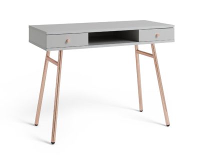 An Image of Habitat Valence Office Desk - Rose Gold