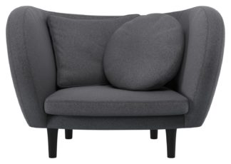 An Image of Habitat Arya Charcoal Fabric Armchair