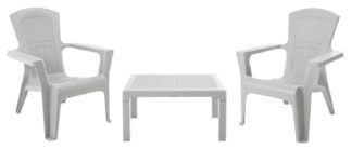 An Image of Argos Home Baltimore 2 Seater Bistro Set - Light Grey