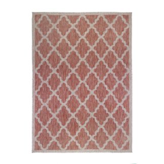 An Image of Padua Geometric Indoor Outdoor Rug Red