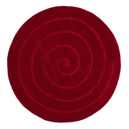 An Image of Spiral Circle Rug Yellow