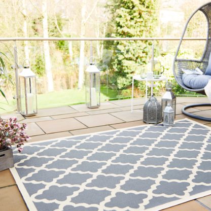 An Image of Padua Geometric Indoor Outdoor Rug Red