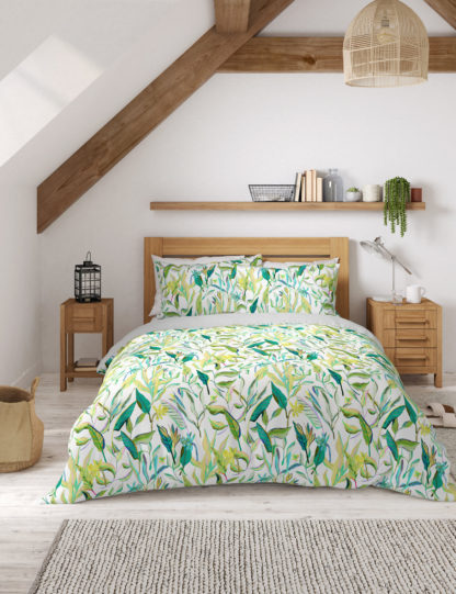 An Image of M&S Pure Cotton Leaf Bedding Set