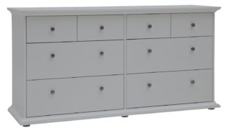 An Image of Habitat Heathland 4+4 Drawer Wide Chest of Drawers - Grey