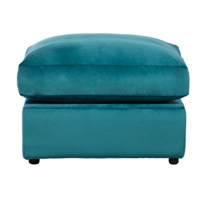 An Image of Blake Velvet Footstool Champagne