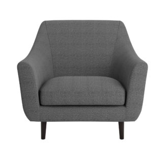 An Image of Eddie Fabric Tub Chair Charcoal