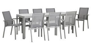 An Image of Habitat Blake 8 Seat Table Set With Chairs