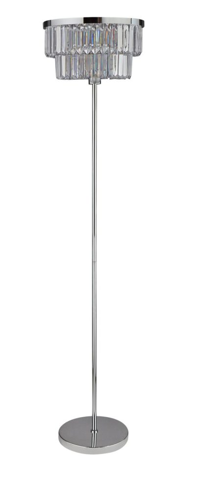 An Image of Argos Home Savannah Floor Lamp - Chrome