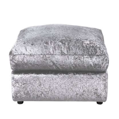 An Image of Blake Velvet Footstool Champagne