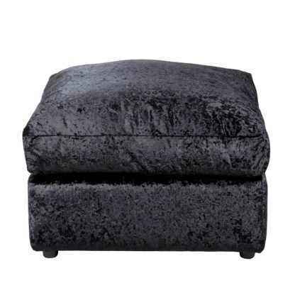 An Image of Blake Velvet Footstool Champagne