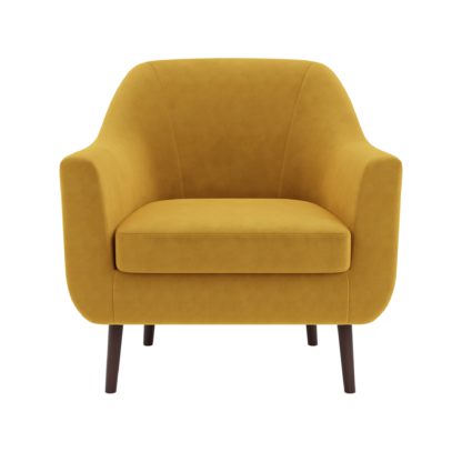 An Image of Eddie Eco Velvet Tub Chair Olive (Green)