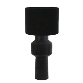 An Image of Black Sculpted Table Lamp