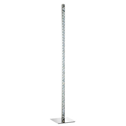 An Image of Emerald Crystal LED Floor Lamp - Chrome and Clear