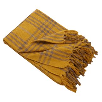 An Image of Countryman Mustard Check Throw Mustard