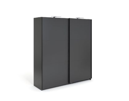 An Image of Habitat Tokyo 2 Door Sliding Wardrobe - Anthracite