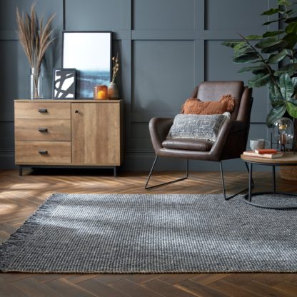 An Image of Jute Marl Reversible Rug Light Grey