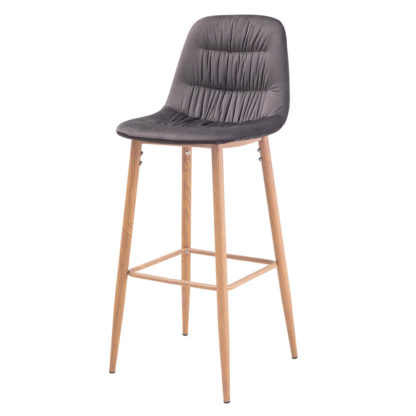 An Image of Harper Bar Stool - Grey - Pack of 2