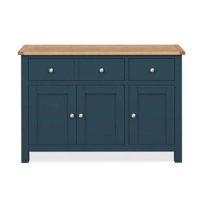 An Image of Bromley Blue Large Sideboard Blue and Brown