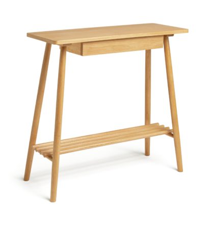 An Image of Habitat Swen 1 Drawer Console Table - Oak