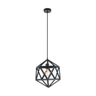 An Image of EGLO Embleton Geo Black Pendant