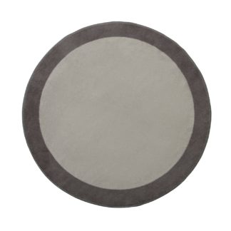 An Image of Habitat Border Circle Rug - 100x100cm - Grey