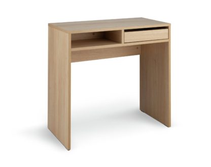 An Image of Habitat Pepper 1 Drawer Desk - Oak Effect