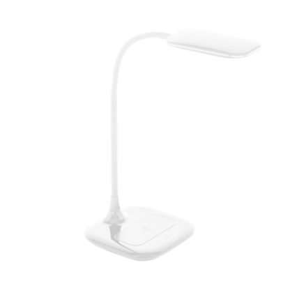 An Image of EGLO Masserie White Table Lamp With Wireless Charge