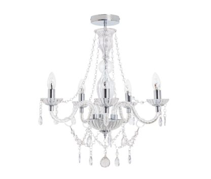 An Image of Argos Home Como Glass Chandelier - Smoked