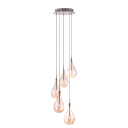 An Image of Octavia 5 Light Glass Cluster Pendant