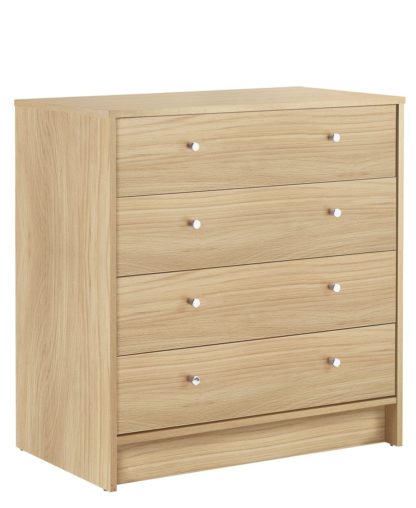 An Image of Habitat Malibu 4 Drawer Wide Chest - Beech Effect