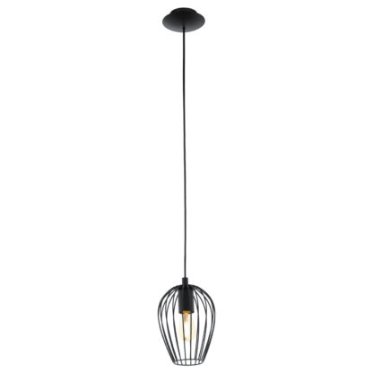 An Image of Eglo Newtown Pendant Ceiling Light - Black