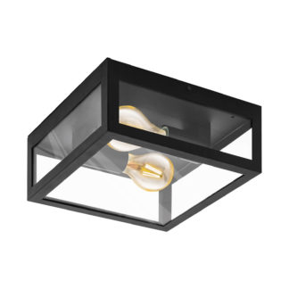 An Image of Eglo Alamonte 1 Outdoor Wall Light - Black