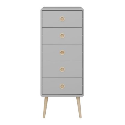 An Image of Softline 5 Drawer Tallboy White